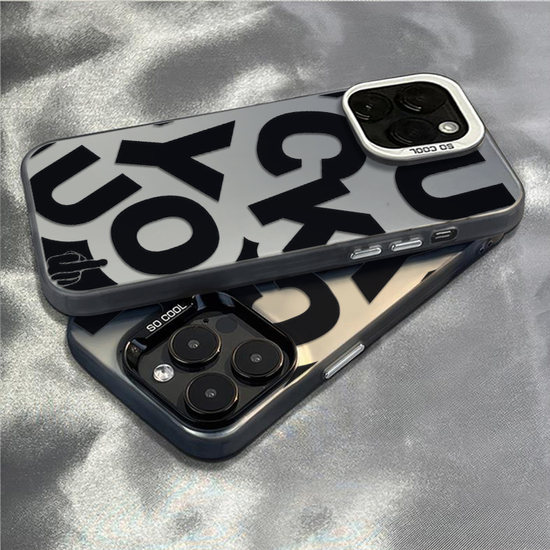 Samsung Black Letter Case สําหรับ A02S A03S CORE A04S A04E A05S A07 A11 A12 A13 A14 A15 A17 A20S A21