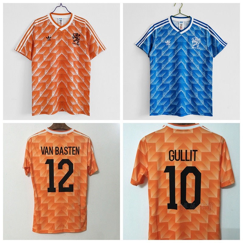 1988 1992 เนเธอร์แลนด์ Retro Home Away เสื้อฟุตบอล Ruud Gullit Van Basten เสื้อ