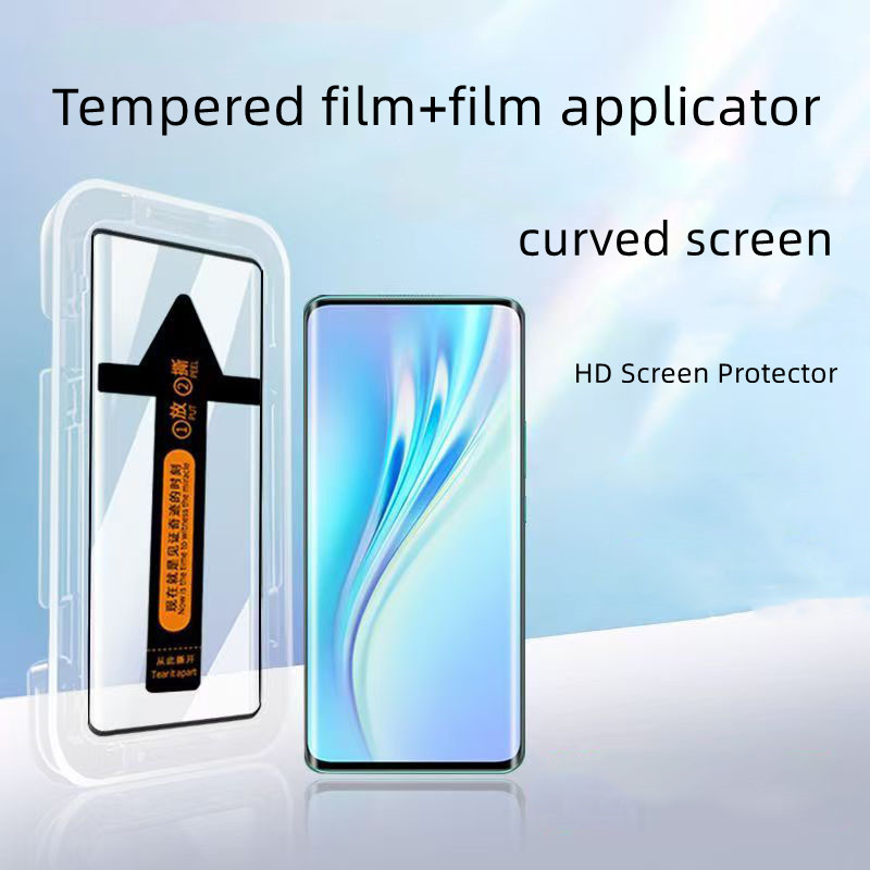 สําหรับ Samsung Galaxy S20 Ultra, S21 Ultra, S22 Ultra, S23 Ultra, S24 Ultra, ฟิล์มกระจกนิรภัยโทรศัพท์มือถือหน้าจอโค้งระดับมืออาชีพ, ฟิล์มป้องกันความละเอียดสูง