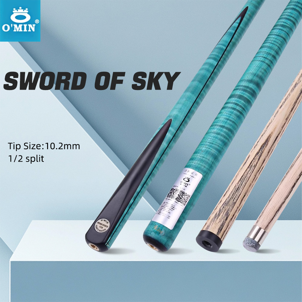 OMIN Pool Cue ดาบสีฟ้า 145 ซม. 10.2 มม. Ash Shaft Cue Stick บิลเลียด Cue พร้อมส่วนขยาย