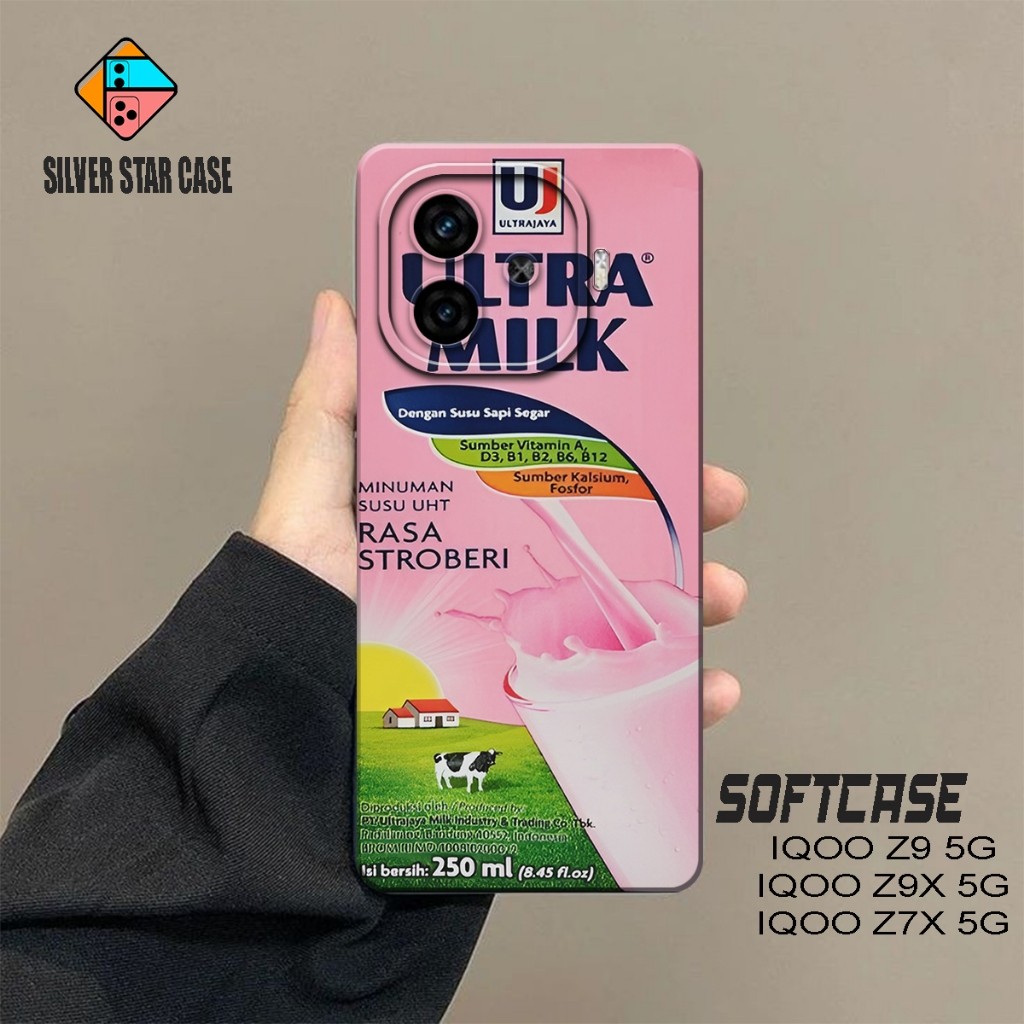 HP SILVER STAR - ล่าสุด IQOO Z9 5G Softcase 2025 - วัสดุยางซิลิโคนยืดหยุ่น - Full Cover Fashion Cass