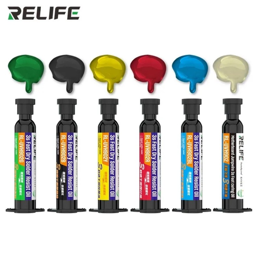 RELIFE รุ่น RL-UVH902 ชุดน้ำยามาร์คเลเยอร์ PCB (Solder Mask Ink) แห้งไวใน 3 วินาที