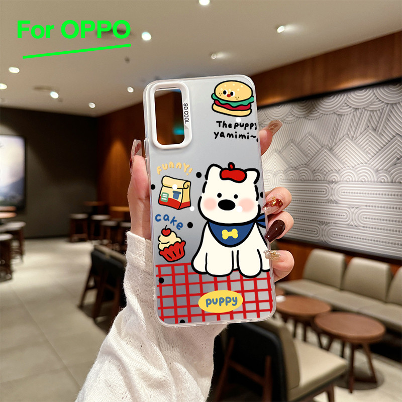 สำหรับ เคสโทรศัพท์ OPPO A3 A3X A60 5G A9 A18 หมาและเค้ก A38 A15 A15s A60 A35 A17 A17K A79 5G OPPOA57 4G A55 A77 A77S4G - รูปที่ 2