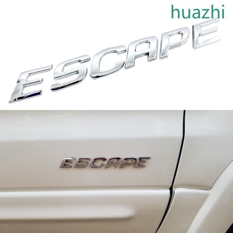 YY Chrome ESCAPE โลโก้ Auto Trunk ฝาปิดป้ายสัญลักษณ์สติกเกอร์รูปลอกสําหรับ FORD ESCAPE