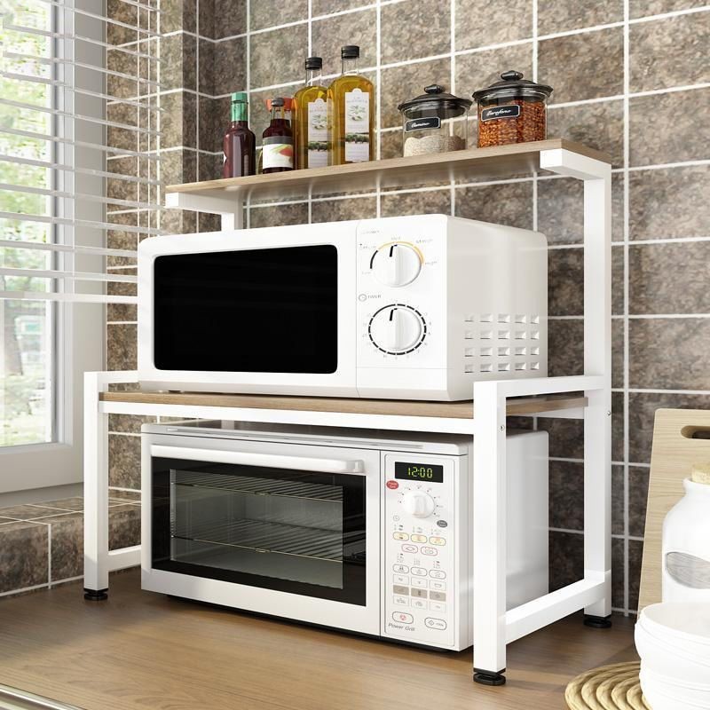 ชั้นคร่อมไมโครเวฟ มีพร้อมส่ง ชั้นวางในครัวอเนกประสงค์ คร่อมไมโครเวฟ จัดระเบียบเครื่องปรุง - รูปที่ 5