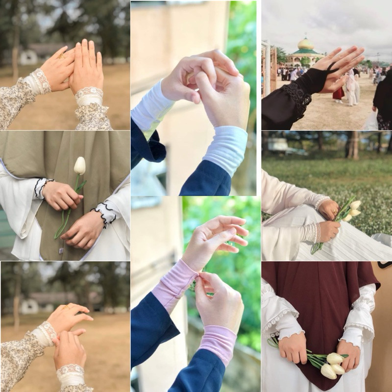 ปลอกแขนมุสลิมะห์พรีเมี่ยม/ผ้าเกรดAแท้ ผลิตที่ไทย มีหลายแบบให้เลือก/ปลอกแขนลายน่ารักๆ