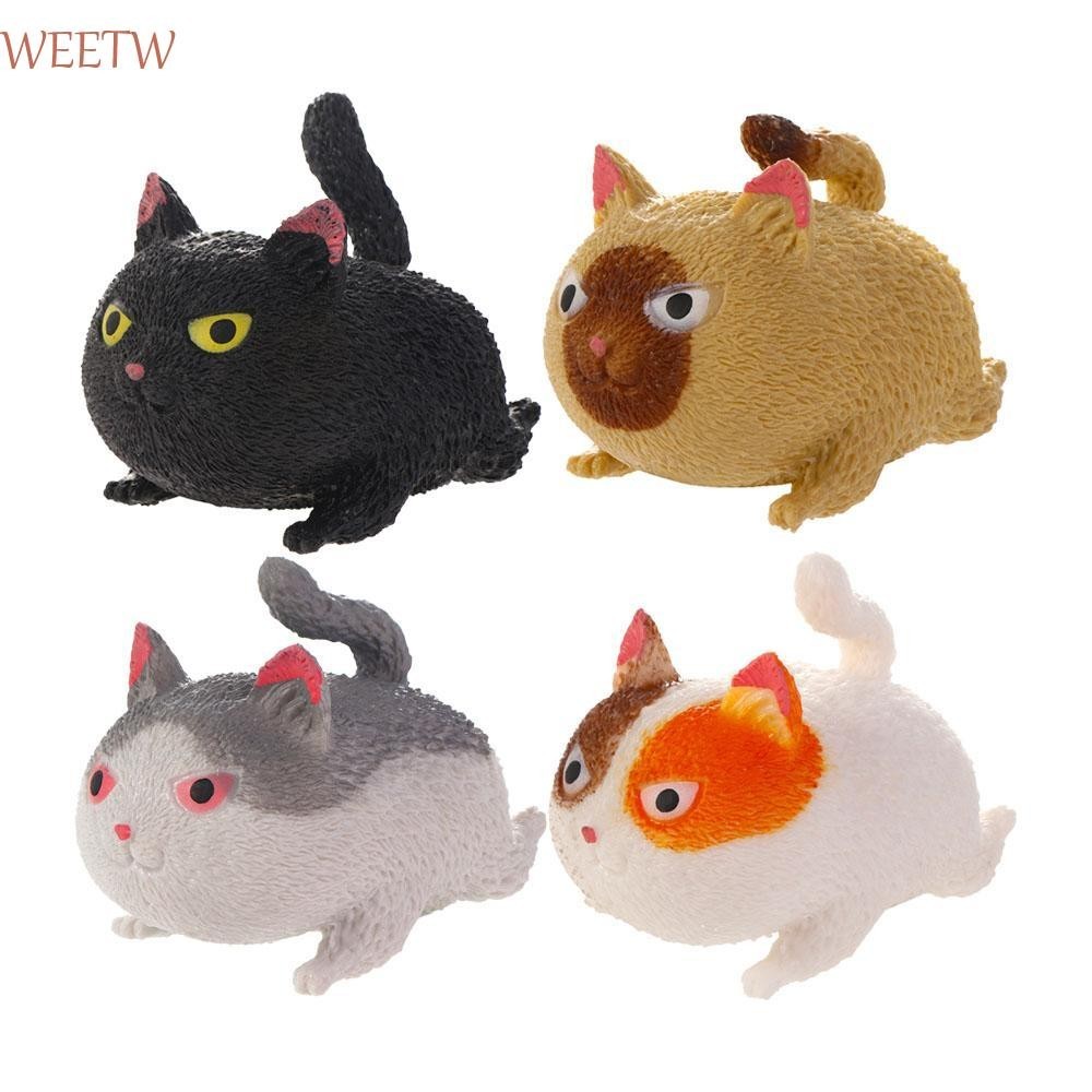 Weekw บีบสัตว์นุ่มเด็กและผู้ใหญ่ Antistress มินิสัตว์ Angry Cat Sensory Squeeze ของเล่นแมว