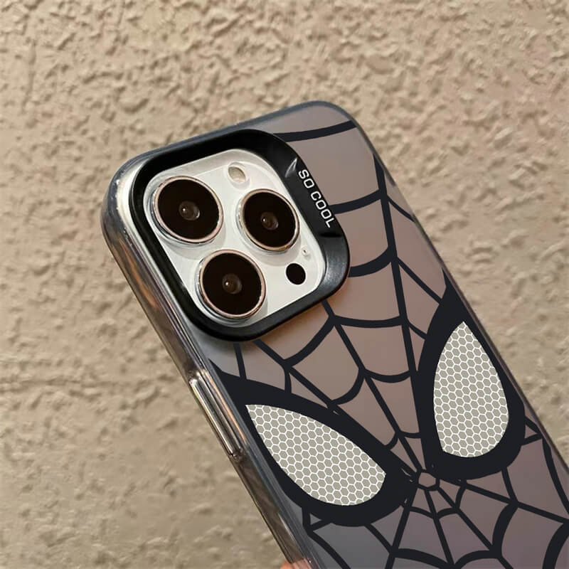 เคส Marvel Cool SpiderMan OPPO Reno 11F 11 10 Pro 5G F25 7 8 4 6 4G 8T 8Z 7Z 5F 4F 5 Lite F5 A5 A9 2020 A83 A71 A57 A1 A39 Cute Cartoon Couple Spider-Man Advanced Large Hole Frame Colored Silver All-Inclusive Hard Phone Case Back Cover 1YKC 09 - รูปที่ 6