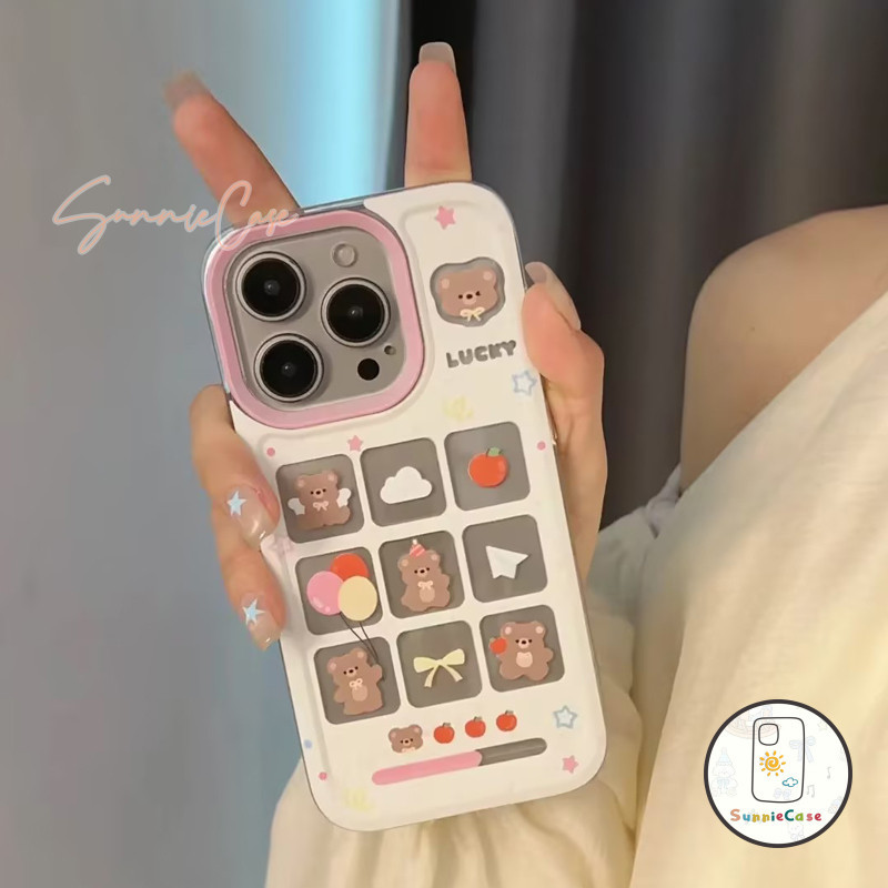 Butter Bear การ์ตูนน่ารักการ์ตูนดูเดิล เคสSamsung A33 A50 A21s A03 A52s A12 A13 A52 A32 A30 A51 A10s A20 A02s A03s A20s