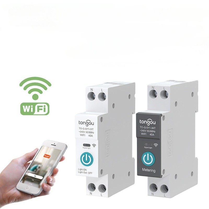 ✬Tuya WIFI Smart Home Circuit Breaker Real-time Power Measured Mobilephone Power Show Energy Saving