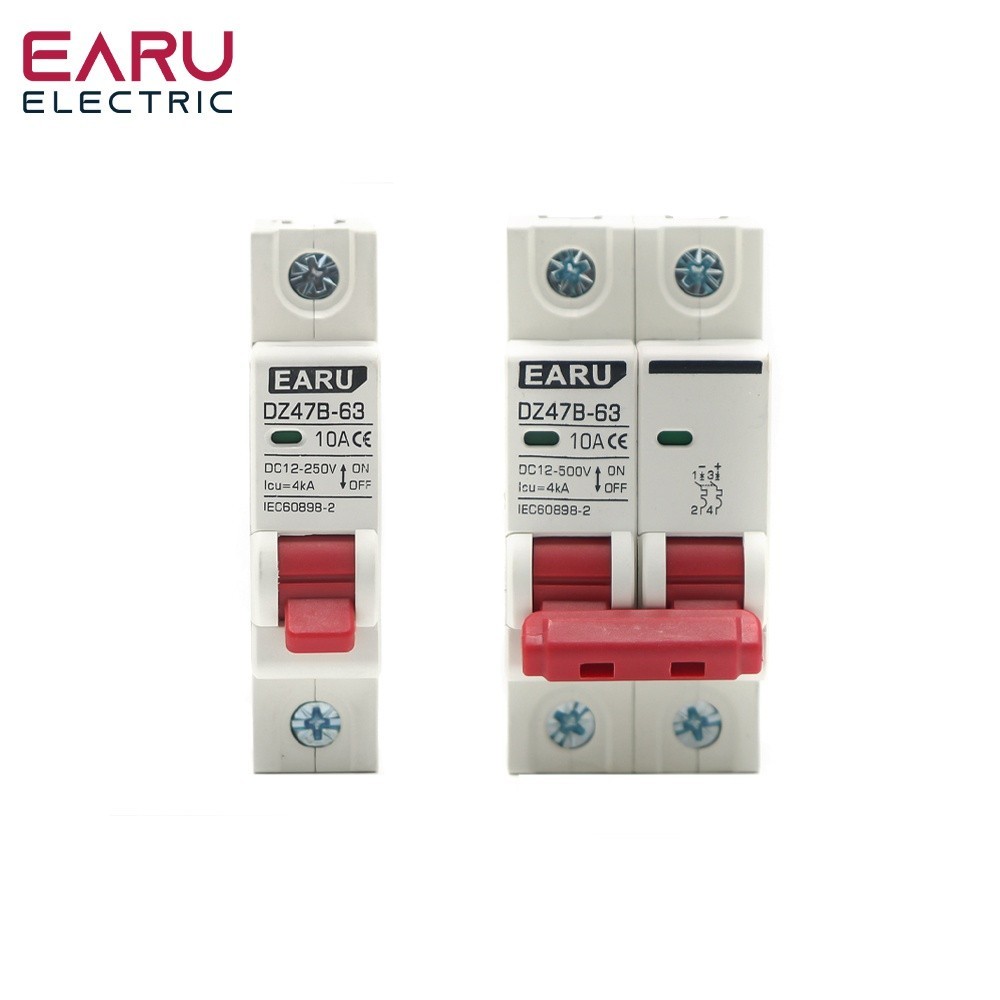✯DC12V 24V 48V 36V DC MCB Battery Car Protector Mini Circuit Breaker DZ47 DC Positive And Negative P