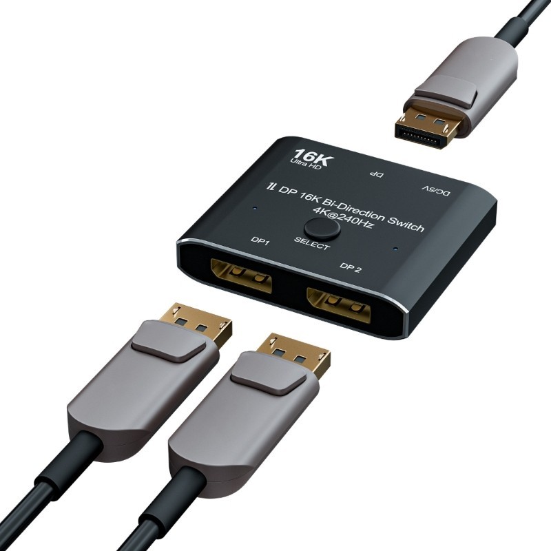 BTM 16K DisplayPort Video Switcher พร้อมประสิทธิภาพสูง 4K 240Hz สําหรับเล่นเกมและวิดีโอ