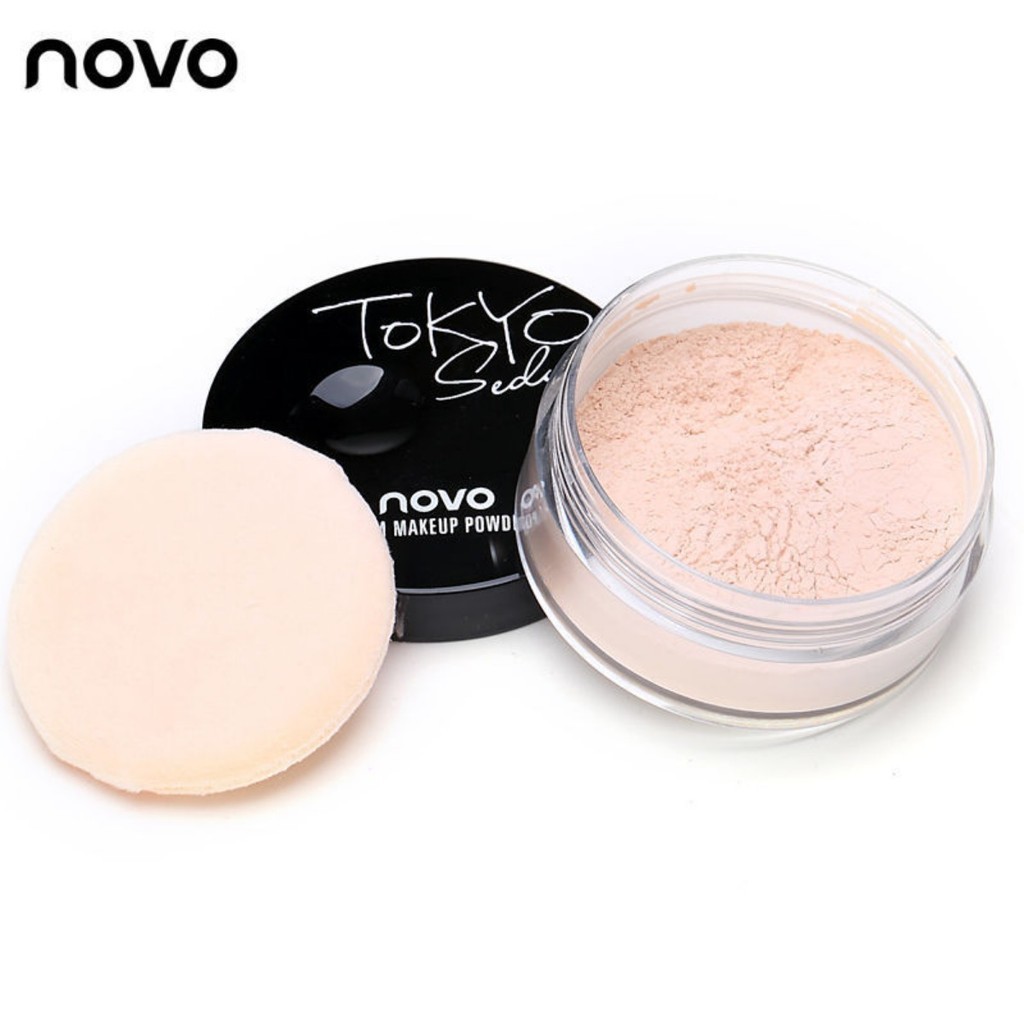 Novo แป้งฝุ่นติดทนนาน Matte กันน้ําไวท์เทนนิ่ง Skin Finish Powder Palette แต่งหน้าใบหน้า