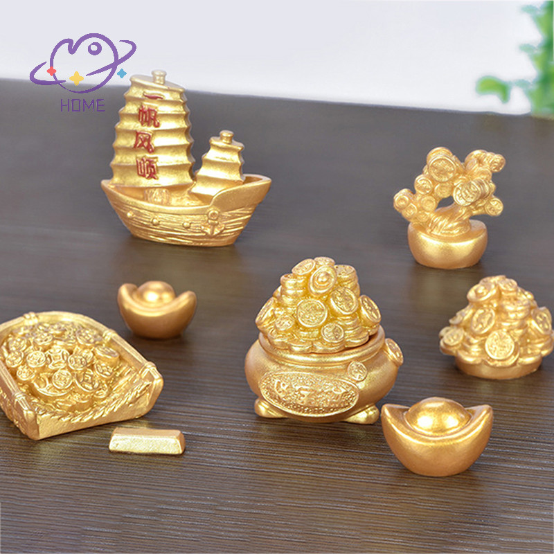 [mayhome] Feng Shui มงคล Fa Cai Money Tree Gold Ingot Bag Lucky Fortune Spring Festival Mascot Desktop Ornament Car Home Decor Craft {TH} ราคา ถูกที่สุด ดีลบีเคเค แกลเลอรีภาพที่ 6