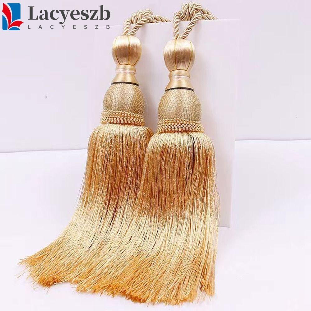 Lacyeszb ผ้าม่านพู่ผูก, ไม่มีการติดตั้ง Punch-free พู่ผ้าม่าน, เส้นด้ายโพลีเอสเตอร์ ลวดสีทอง ลูกบอลแขวน ผ้าม่านหลากสี สายรัดบอลเทนนิส อุปกรณ์ผ้าม่าน