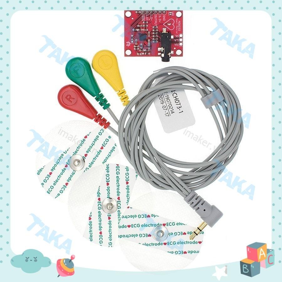 เซ็นเซอร์ ECG AD8232 ECG และแพทช์อิเล็กโทรด ECG - TaKa DiY