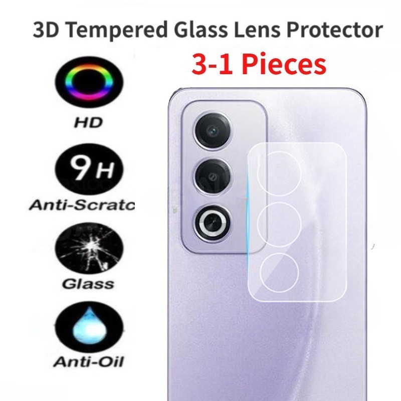 3 ชิ้น 3D กล้องเลนส์ป้องกันฟิล์มสําหรับ Oppo A6 Pro A6X A6T A6t 4G 5G 2025 กระจกนิรภัยโปร่งใสเต็มรูปแบบป้องกันปกหลัง