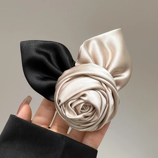 Elegant เกาหลี 3D Rose ดอกไม้ Hairpin กิ๊บติดผม Headwear เครื่องประดับผมสําหรับสาวหวาน
