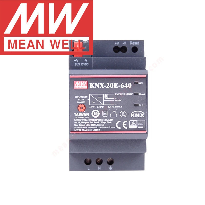 Mean Well KNX-20E-640 meanwell DIN Rail 640mA KNX Bus Power Supply พร้อมโช้คในตัว