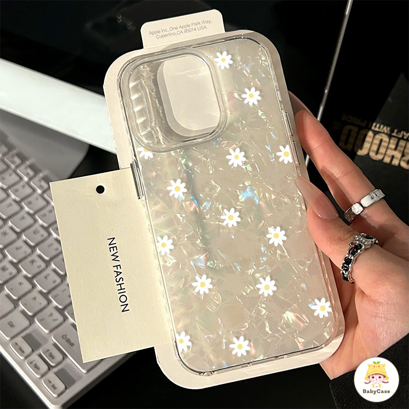 เดซี่ตัวน้อยแสนสวยที่เรียบ รมเลเซอร์ใสเคส Iphone 11 Pro Max 7Plus 15 13 12 14 Pro Max 7 8 14 15 Plus XR X XS Max SE 2022