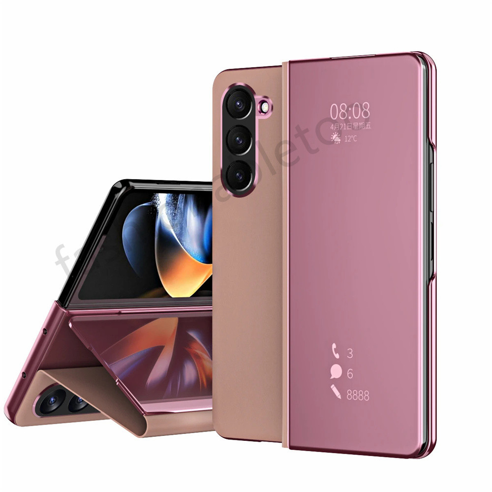 สมาร์ทกระจกสําหรับ Samsung Galaxy Z พับ 7 6 5 4 3 2 Fold7 Fold6 Fold5 Fold4 Fold3 ZFold7 ZFold6 ZFold5 ZFold4 ZFold3 เคสโทรศัพท์ Flip หนังกันกระแทกฝาหลัง - รูปที่ 2