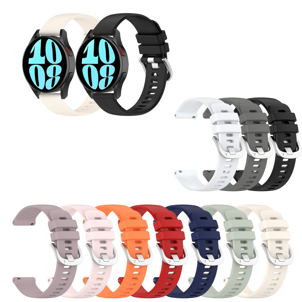 20 มม.ซิลิโคนสําหรับ Samsung Galaxy Watch FE 40 มม.กีฬาสําหรับ Samsung Galaxy Watch 4 5 6 7 44 มม.40 มม.4 6 คลาสสิก 46 มม.42 มม.43 มม.47 มม.Galaxy Watch 5pro 45 มม.Active 2