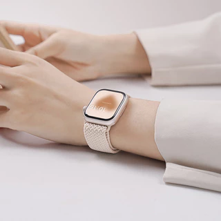 สายรัดไนลอนถักยืดหยุ่นสําหรับ Iwatch Apple Watch Ultra 3 2 Series 11 10 9 8 7 6 5 4 SE 3 2 49 46 45 42 41 มม.Smartwatch T800 Ultra I8 Pro Max S8 S9 Ultra 8 MAX 9 PRO S20 T500