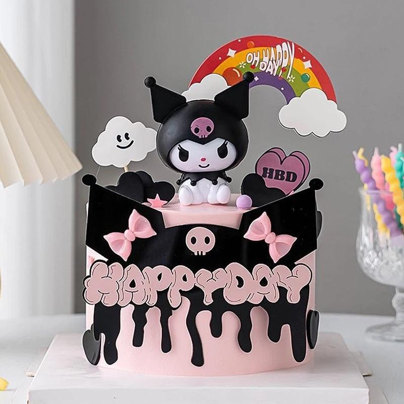 5 ชิ้น Kuromi เค้ก Topper, เด็ก Kuromi เค้กวันเกิดแฮปปี้ Toppers อุปกรณ์ตกแต่งชุด, Kawaii ตัวเลข Party Favors Cupcake ตกแต่งสําหรับสาวเด็กอะนิเมะแฟน - รูปที่ 3