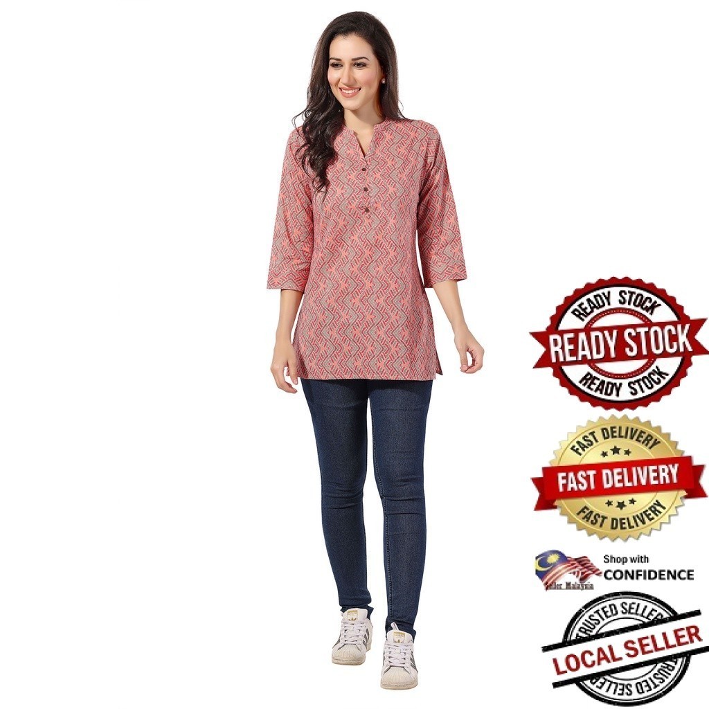 Kurti ผู้หญิงอินเดียออกแบบใหม่ kurti ชุด kurti plus size kurti มุสลิม kurti ชุดพร้อมกางเกง kurti top