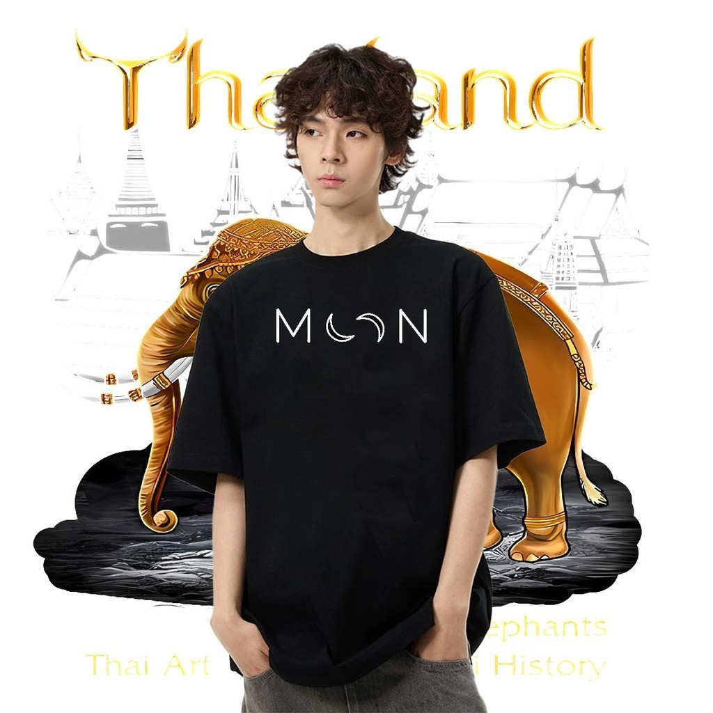 GQ Book Jersey-knit-sleeves Tie-Dye Natural History Museum short sleeves Korean  💞