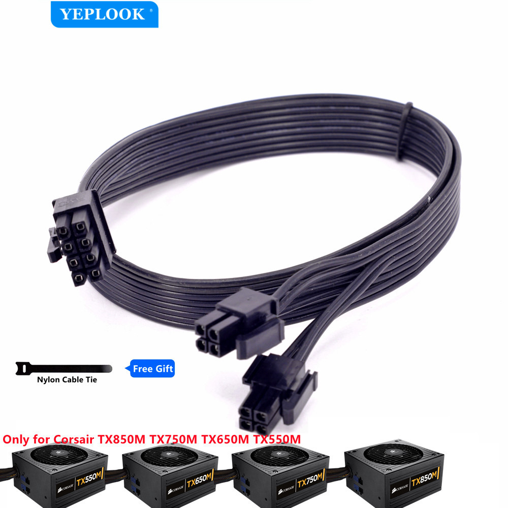 CPU 8Pin ถึง 8Pin (4+4Pin) Modular Power Supply สําหรับ Corsair TX850M TX750M TX650M TX550M TX-M Ser