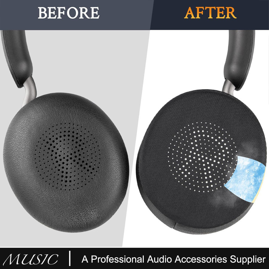 แผ่นรองหูฟังเจลทําความเย็นสําหรับ Jabra Evolve2 65 (Evolve 2 65MS 65UC MS UC)/Evolve2 40 (40UC 40MS 