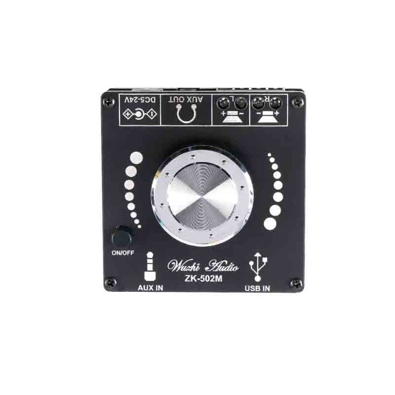 ZK-502M เสียง 50WX2 MINI2.0 สเตอริโอเครื่องขยายเสียงดิจิตอลโมดูลอินพุตหลาย 502M