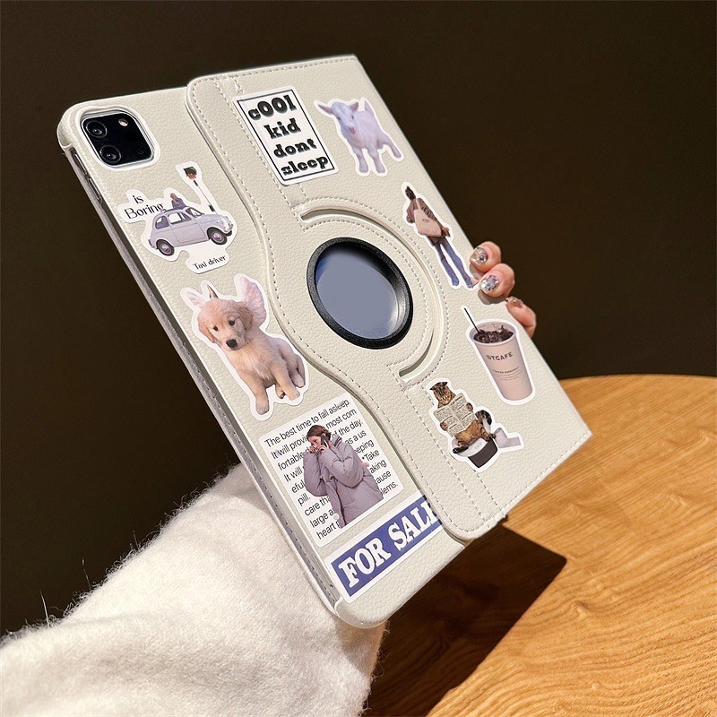 360.เคสฝาพับ ลายการ์ตูน น่ารัก เคส Samsung Tab A9 Plus /Tab A7 lite/Tab S6 lite /Tab S9 FE S9FE เคสหนัง เคสหมุนได้ 360°
