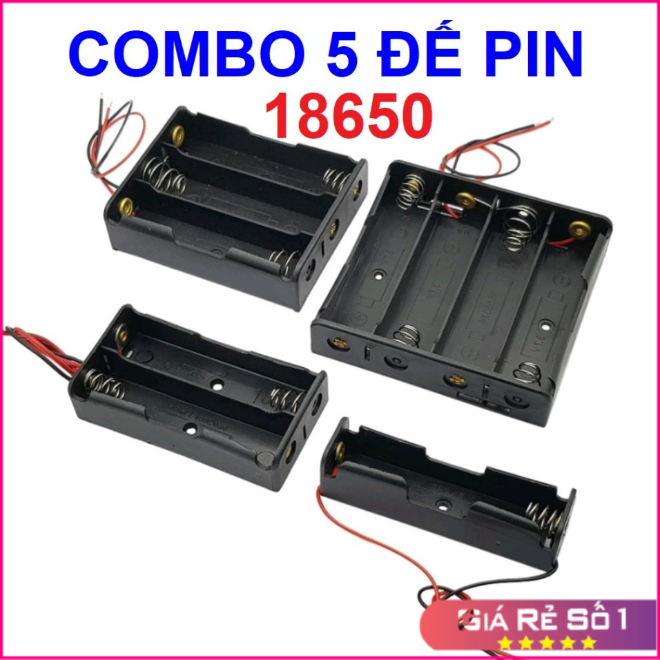 LK247 Combo ที่จับแบตเตอรี่ 5 in series จาก 1 เซลล์ถึง 4 เซลล์ (1s 2s 3s 4s) ที่จับแบตเตอรี่ 18650 3