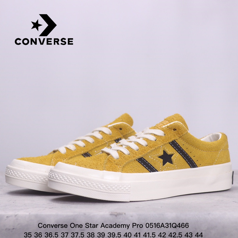 CONVERSE Converse One Star Academy Pro หนังนิ่มรองเท้ากีฬาลำลองรองเท้าผู้ชายและผู้หญิงกระบวนการหลอมโ