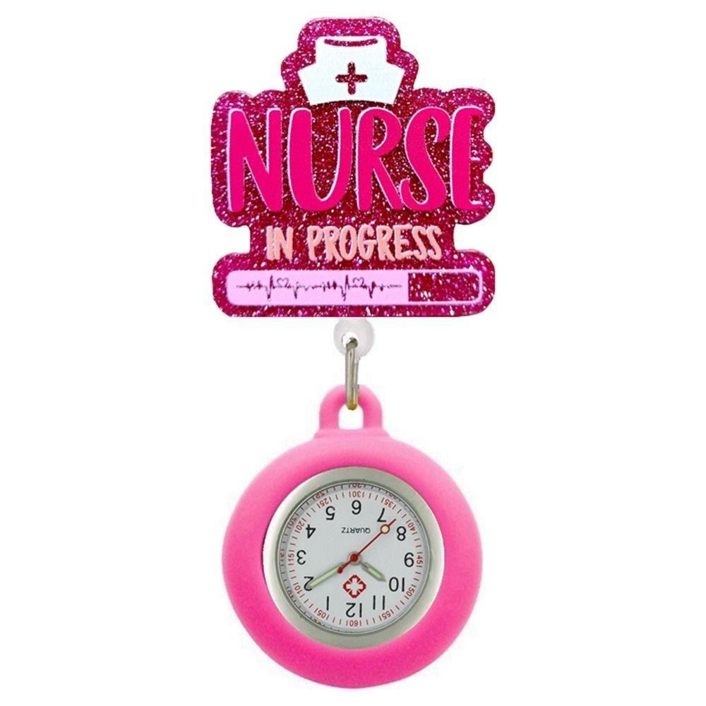 Babeque พยาบาลนาฬิกาพก, น่ารัก PVC Retractable นาฬิกาเข็มกลัด, น่ารักของขวัญสี Doctor Badge Reel