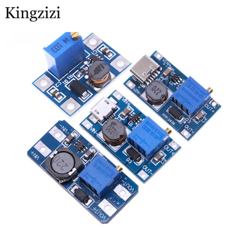 Mt3608 type-c/micro 2A Max DC-DC Step Up โมดูล SX1308 Booster Power โมดูล 3-5V ถึง 5V/9 V/12 V/24 V ปรับ Booster board
