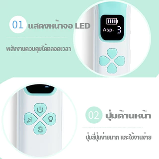 เครื่องดูดน้ำมูก เครื่องดูดน้ำมูกเด็ก อัตโนมัติ แบบใช้ไฟฟ้า 3 หัว แรงดูด 5 เกียร์