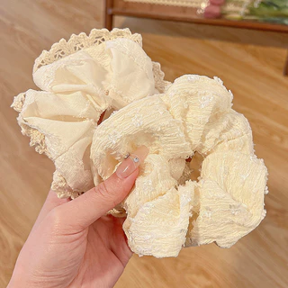 แฟชั่นเกาหลียืดหยุ่นขนาดใหญ่ผมหางม้า Scrunchies ผมผูกเชือกหัวยาง