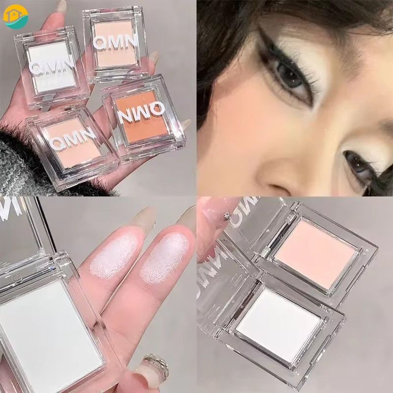 4 สี Matte Complexion Brightens Eye Shadow Palette Monochrome Highlight Eyeshadow Base Primer สี Nude แต่งหน้าเครื่องสําอางทุกวัน