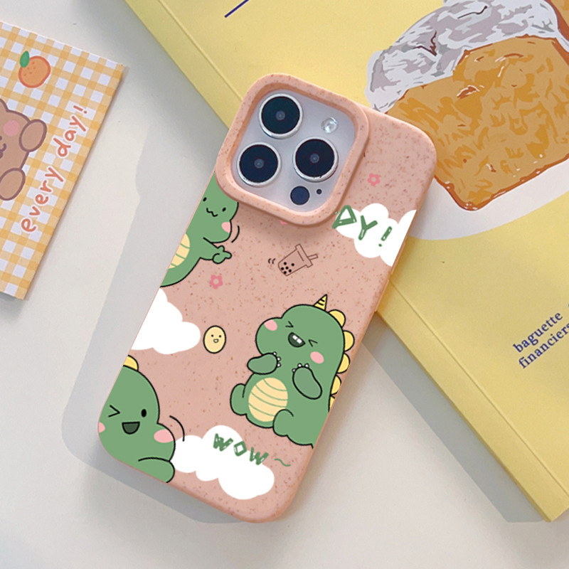 ขั้นสูง กรณีโทรศัพท์ อะนิเมะ ป้องกันการชนกัน iPhone 7 8 Plus 15PRO XR XS X 11  13 12 14 Pro Max มังกรนมมีความสุข - รูปที่ 3