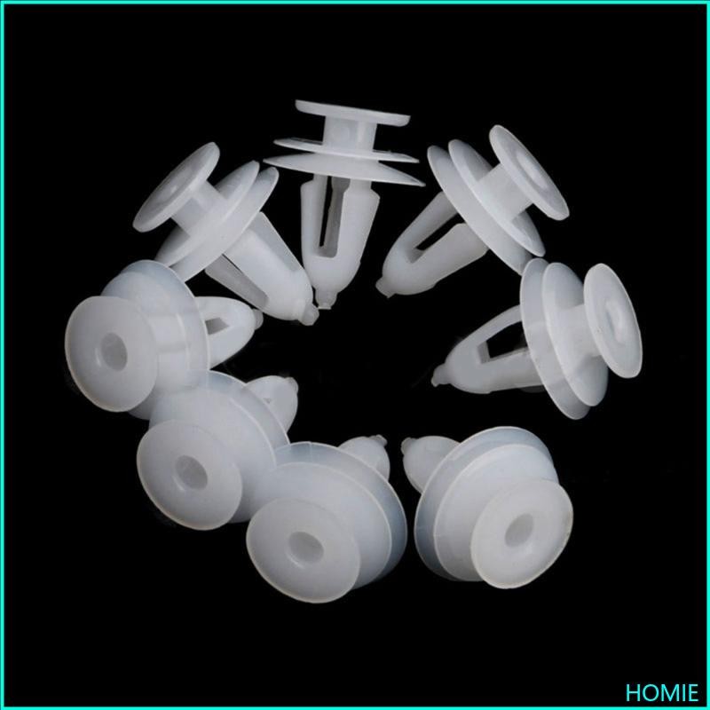 Homie 20 ชิ้นพลาสติกสีขาว Rivets Retainer Push คลิป 9 มิลลิเมตรสําหรับกันชนรถยนต์สําหรับ Fende
