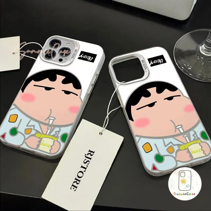 เคสSamsung A02s A24 A12 A13 A04s A34 A03s A54 A14 A55 A05s A05 A15 A11 A23 A03 A32 A53 แฟชั่นการ์ตูนคู่ดูเดิล เคส ชินจัง