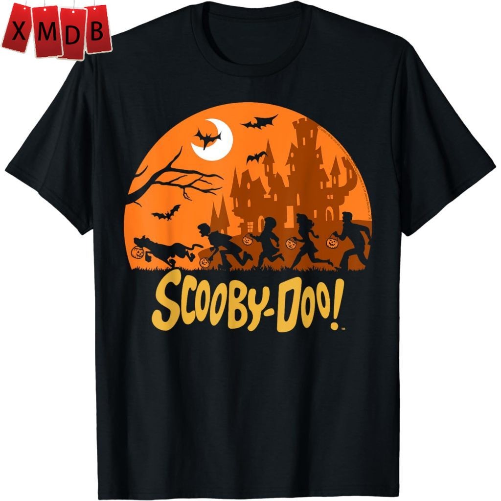 【พร้อมส่ง】เสื้อ เสื้อยืดผู้ชาย Scooby-Doo The Gang Silhouette t-shirt คอกลม ผ้า cotton 100%  ไม่หด S-5XL NO.30
