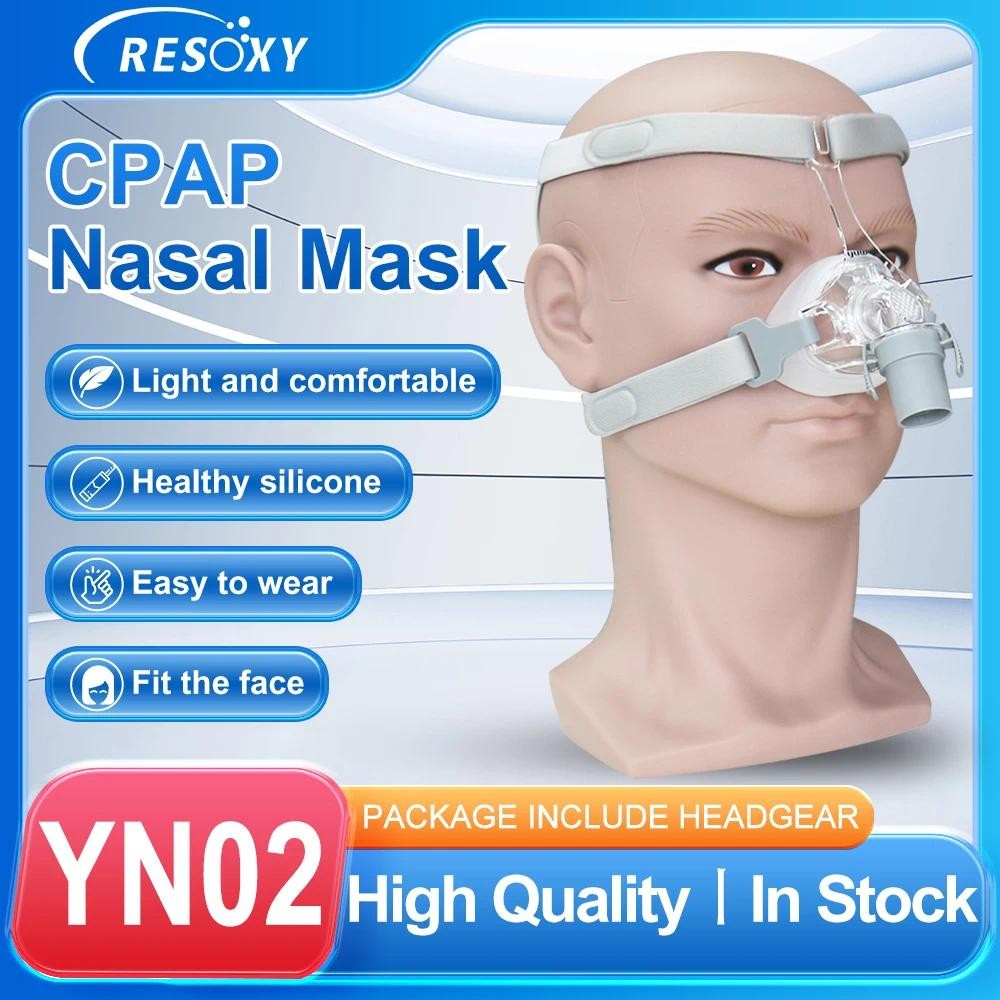 Resoxy Nasal Mask CPAP Mask พร้อมหมวกเบาะซิลิคอนสําหรับ CPAP/Auto CPAP Sleep Apnea Anti Snoring