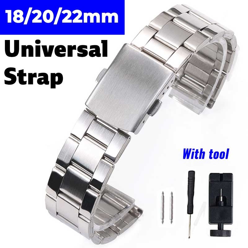 18มิลลิเมตรสแตนเลสสายนาฬิกาสําหรับ ไซโก้ ไดโว่ 20มิลลิเมตร22มิลลิเมตรโลหะสายนาฬิกาควอตซ์วิศวกรรมสายนาฬิกาคลาสสิกสร้อยข้อมือผู้ชายผู้หญิงสากลเปลี่ยนเข็มขัดข้อ
