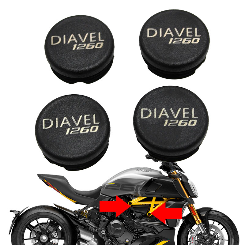 Yฝาครอบเฟรมตกแต่งแบบเลือกได้4ชิ้น, ฝาครอบรูสำหรับ Ducati Diavel 1260/S/lambLamborghini 2019-2022ชุดอ