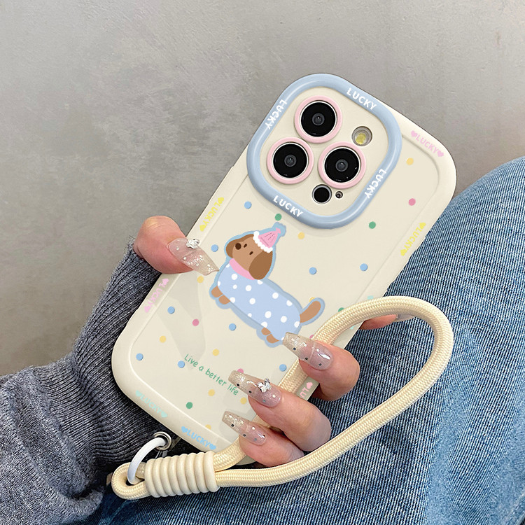ใช้งานร่วมกับสําหรับ iPhone 15 14 13 12 11 Pro MAX X XR XS MAX INS น่ารักการ์ตูนลูกสุนัขเคสโทรศัพท์ปกอ่อน