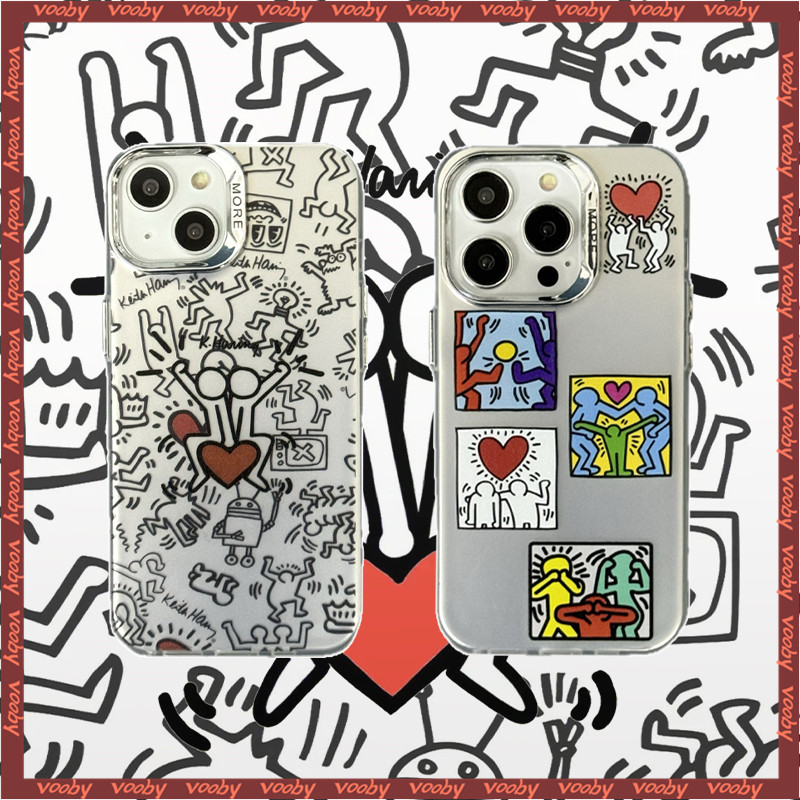 ภาพวาดศิลปิน KH graffiti label สีชุบโลหะเลนส์กรอบเคสโทรศัพท์เหมาะสําหรับ IPhone17 17AIR 16 16PM 16P 15 15P 15PM 14 14P 13 13P 13PM 12 12PM 11 11P 11PM XR MAX